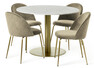 Tiffany - Matgrupp med 4 stolar Kiwi - Beige