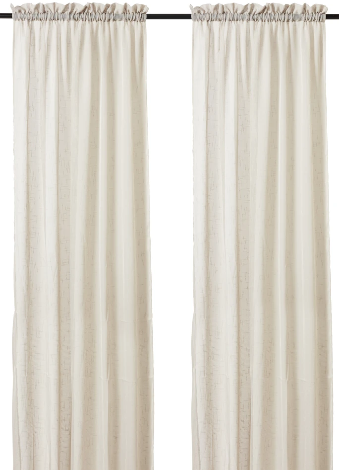 Cecilia - Gardin, 2-pack,135x250 cm - Beige