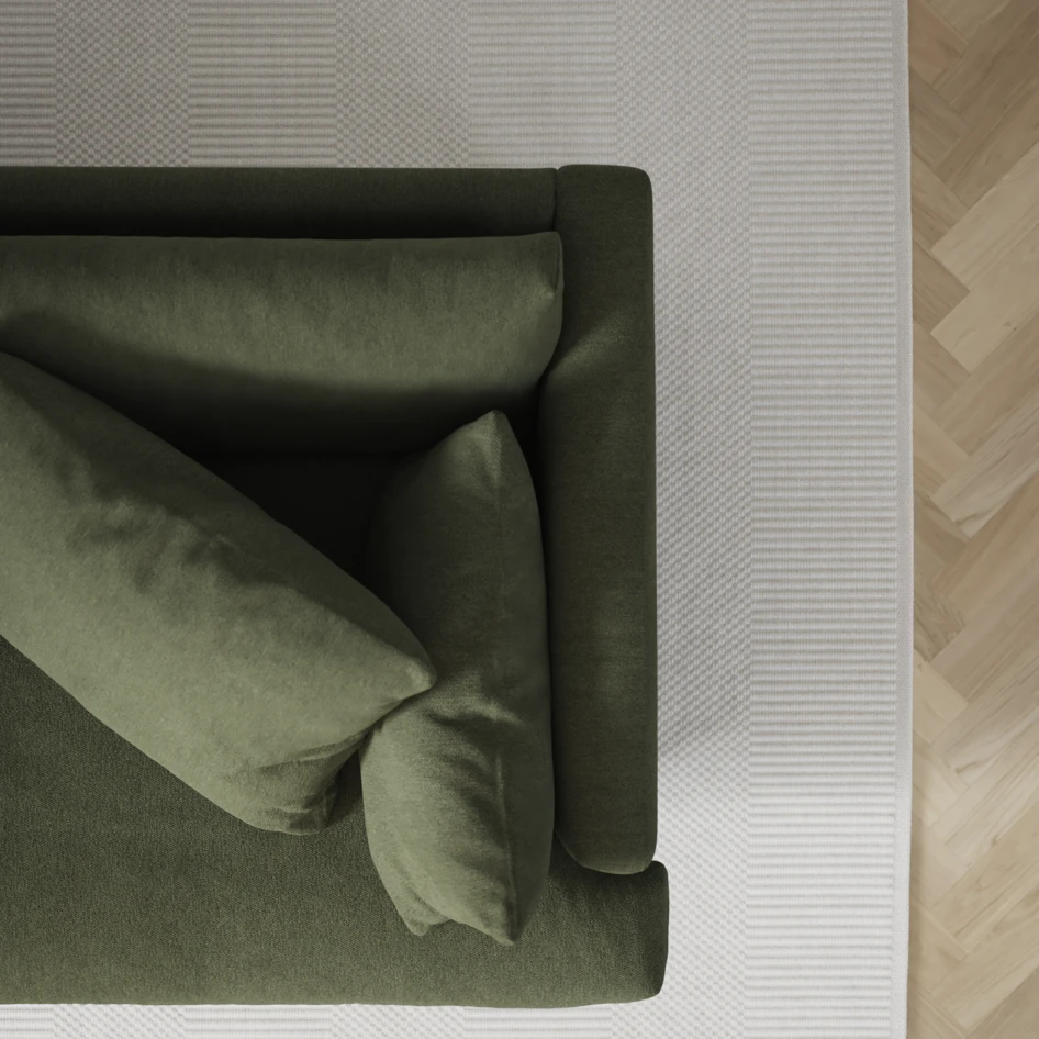 Harper - 3-sits soffa med divan höger - Grön