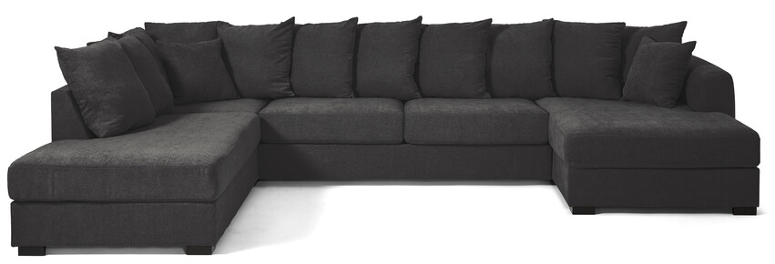 Town - 3-sits soffa med divan vänster och schäslong höger - Grå