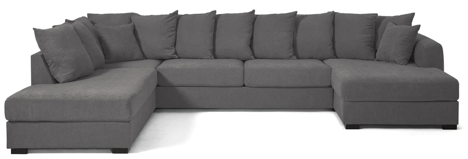 Town - 3-sits soffa med divan vänster och schäslong höger - Grå