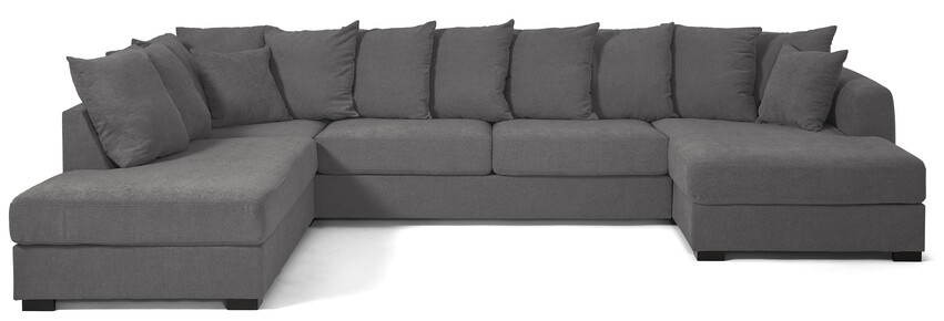 Town - 3-sits soffa med divan vänster och schäslong höger - Grå
