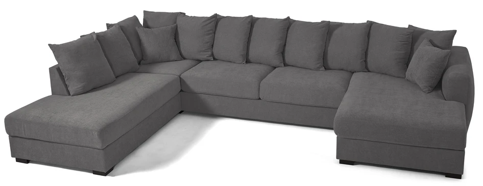 Town - 3-sits soffa med divan vänster och schäslong höger - Grå
