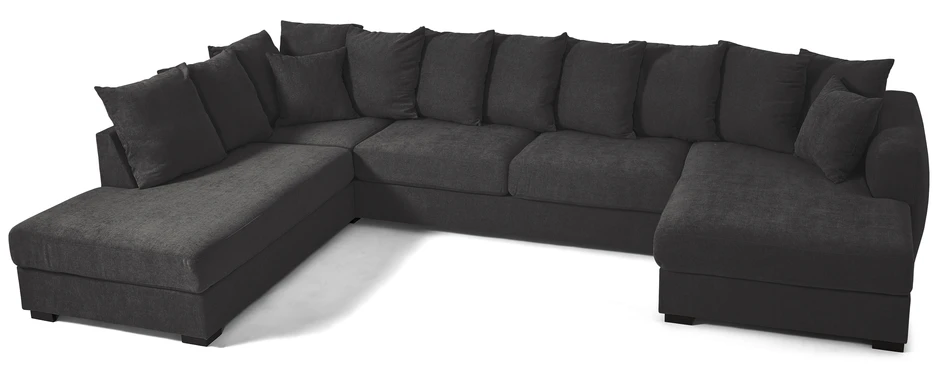 Town - 3-sits soffa med divan vänster och schäslong höger - Grå