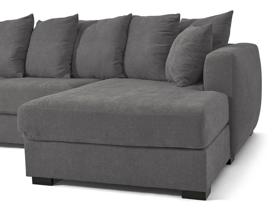 Town - 3-sits soffa med divan vänster och schäslong höger - Grå