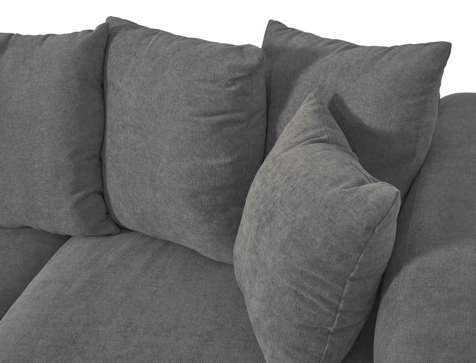 Town - 3-sits soffa med divan vänster och schäslong höger - Grå