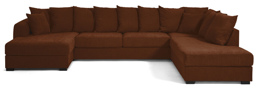 Town - 3-sits soffa med schäslong vänster och divan höger - Orange