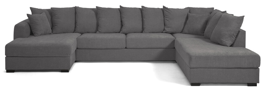Town - 3-sits soffa med schäslong vänster och divan höger - Grå