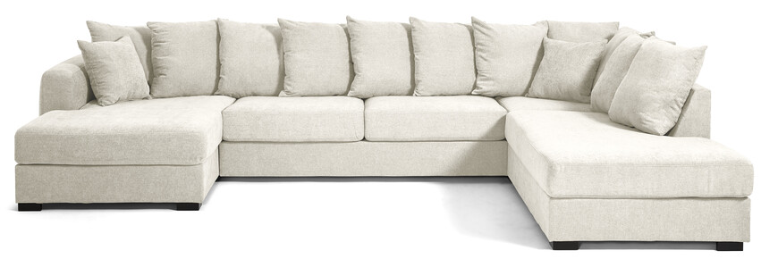 Town - 3-sits soffa med schäslong vänster och divan höger - Vit