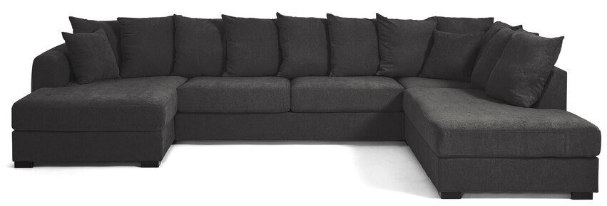 Town - 3-sits soffa med schäslong vänster och divan höger - Grå