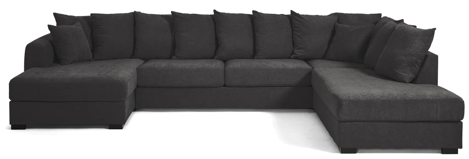 Town - 3-sits soffa med schäslong vänster och divan höger - Grå