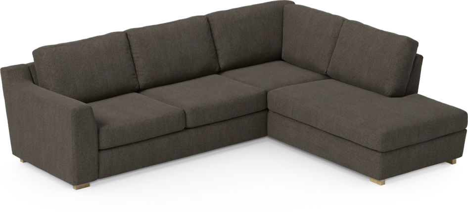 Friday - 2,5-sits soffa med divan höger - Brun