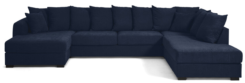 Town - 3-sits soffa med schäslong vänster och divan höger - Blå