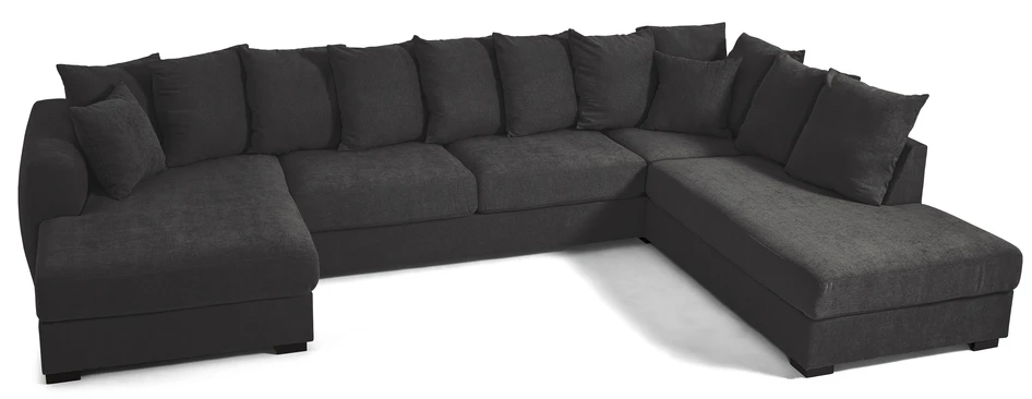 Town - 3-sits soffa med schäslong vänster och divan höger - Grå