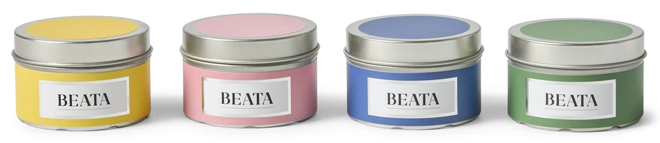 Beata - Doftljus, Sakura, brinntid 15 h, 70 gr, assorterade - Flerfärgad