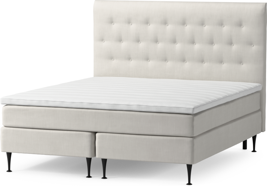 Roma Family - Kontinentalsäng, dubbelsäng med bäddmadrass och sänggavel pikerad, B 160-180