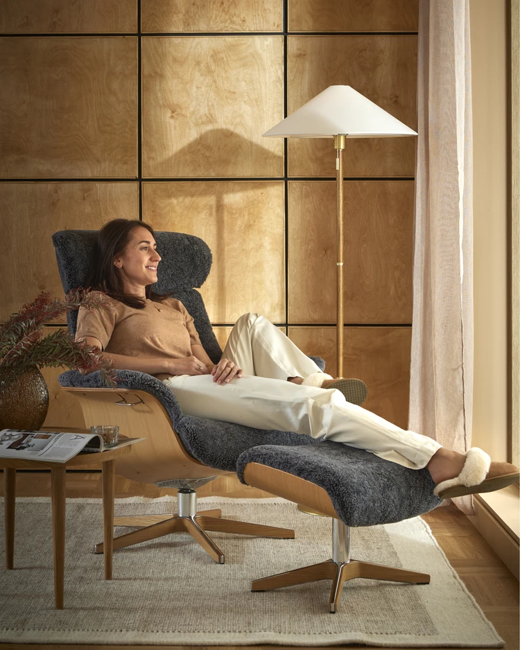 Timeout - Fåtölj och fotpall pikérad - inspiration