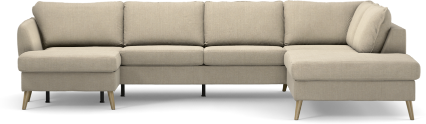 County - 3-sits soffa med schäslong vänster och divan höger - Beige