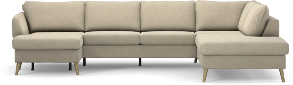 County - 3-sits soffa med schäslong vänster och divan höger - Beige