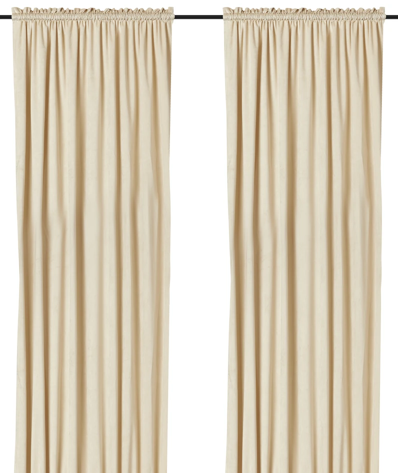 Gabrielle  - Gardin, 135x250 cm, 2-pack - Vit