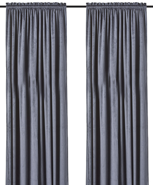Gabrielle  - Gardin, 135x250 cm, 2-pack - Blå