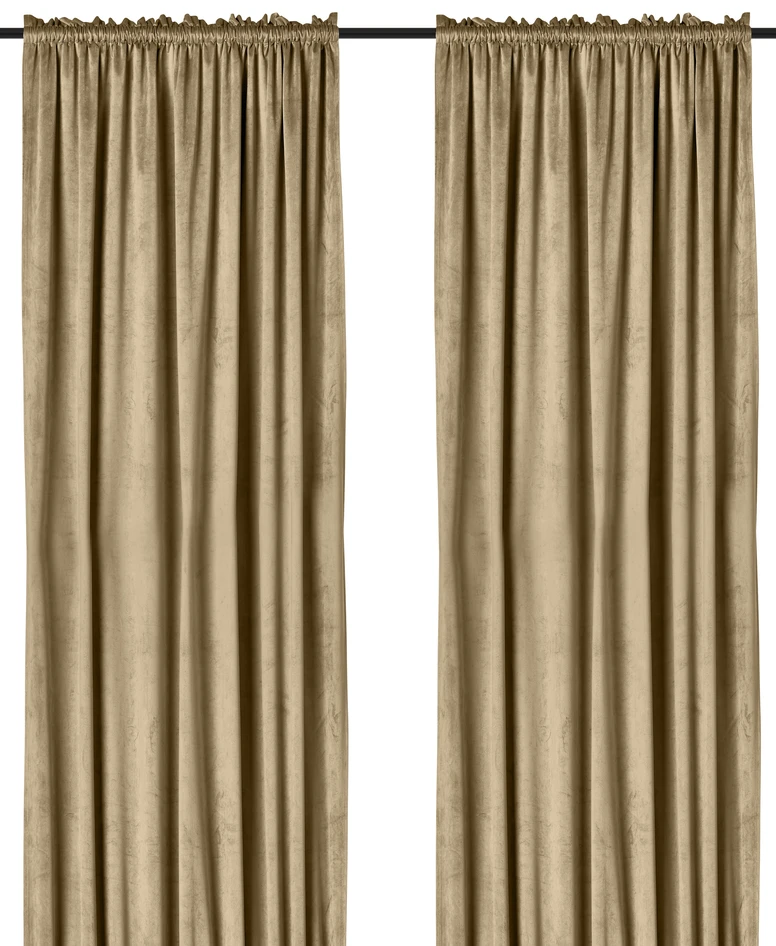 Gabrielle  - Gardin, 135x250 cm, 2-pack - Beige