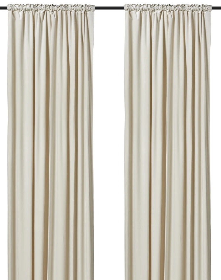 Velvet - Gardin, 140x250 cm, 2-pack - Beige