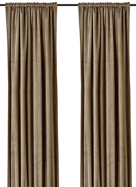 Velvet - Gardin, 140x250 cm, 2-pack - Beige