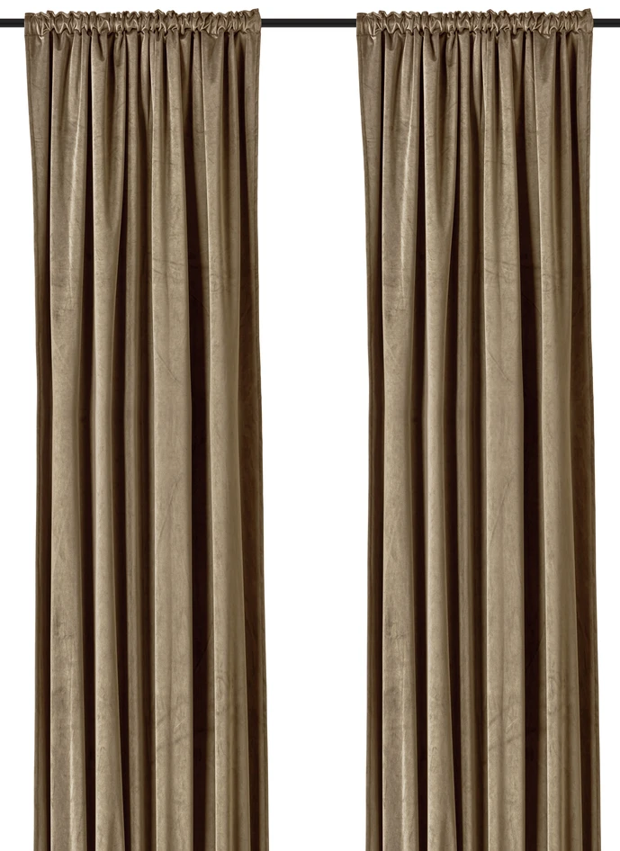 Velvet - Gardin, 140x250 cm, 2-pack - Beige