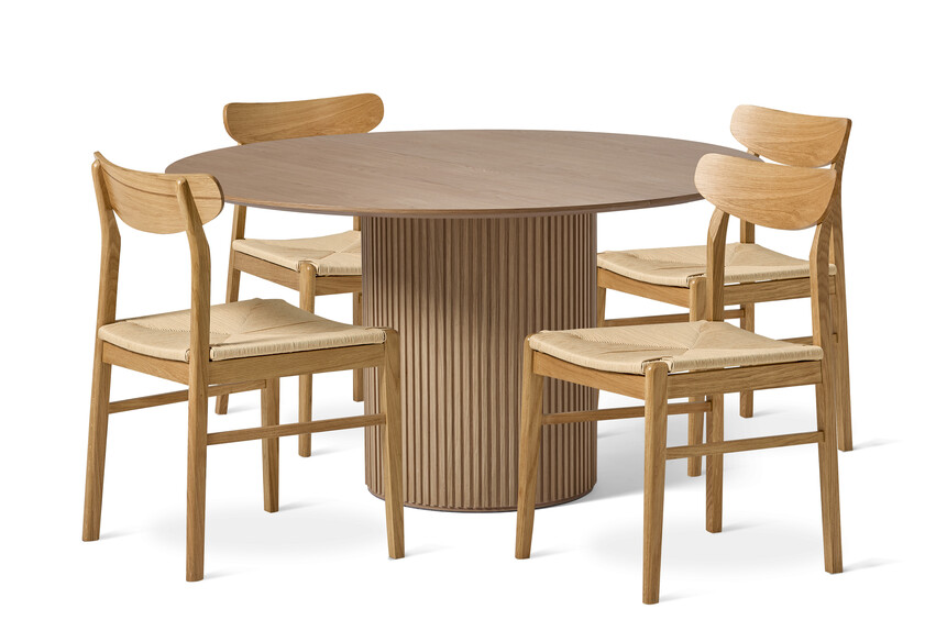 Astrid - Matgrupp med 4 stolar Ida - Beige
