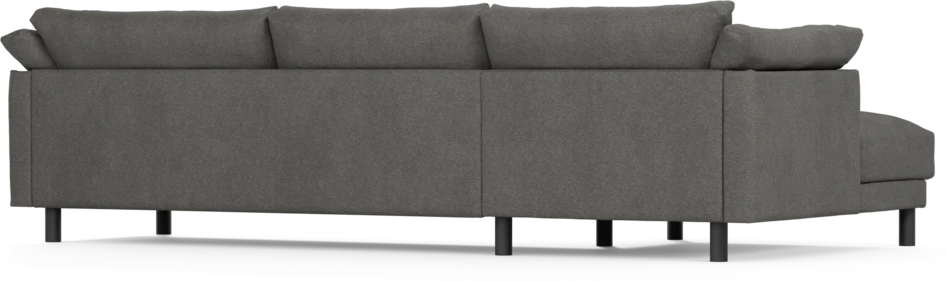 Cherrie - 3-sits soffa med schäslong vänster, fast klädsel - Grå