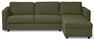 Lindö - Bäddsoffa 2,5-sits med schäslong, vändbar - Grön