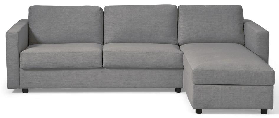 Lindö - Bäddsoffa 2,5-sits med schäslong, vändbar - Grå