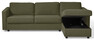 Lindö - Bäddsoffa 2,5-sits med schäslong, vändbar - Grön