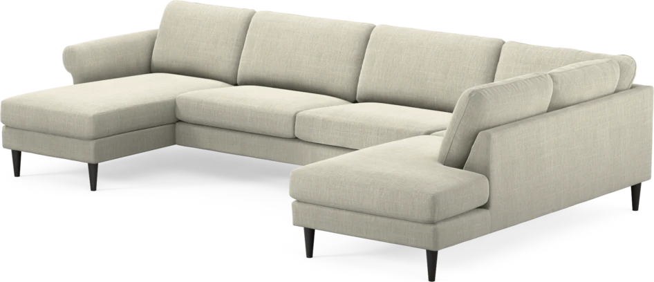 Bridge - 3-sits soffa med schäslong vänster och divan höger - Beige