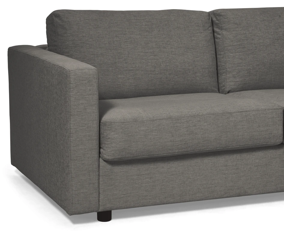 Lindö - Bäddsoffa 2,5-sits med schäslong, vändbar - Grå