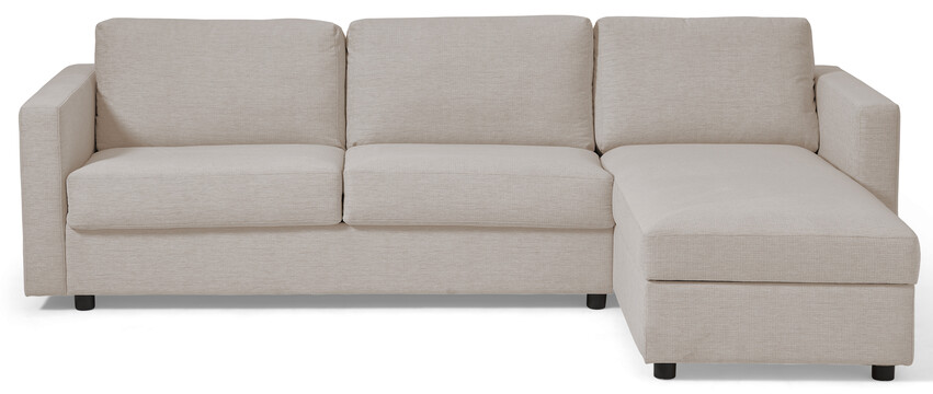 Lindö Pocket - Bäddsoffa 2,5-sits med schäslong, vändbar - Vit
