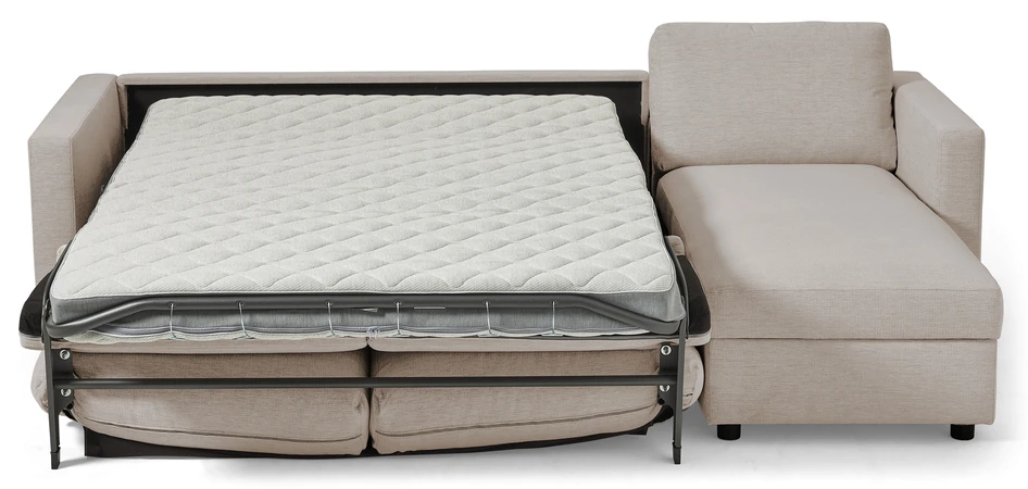 Lindö Pocket - Bäddsoffa 2,5-sits med schäslong, vändbar - Vit