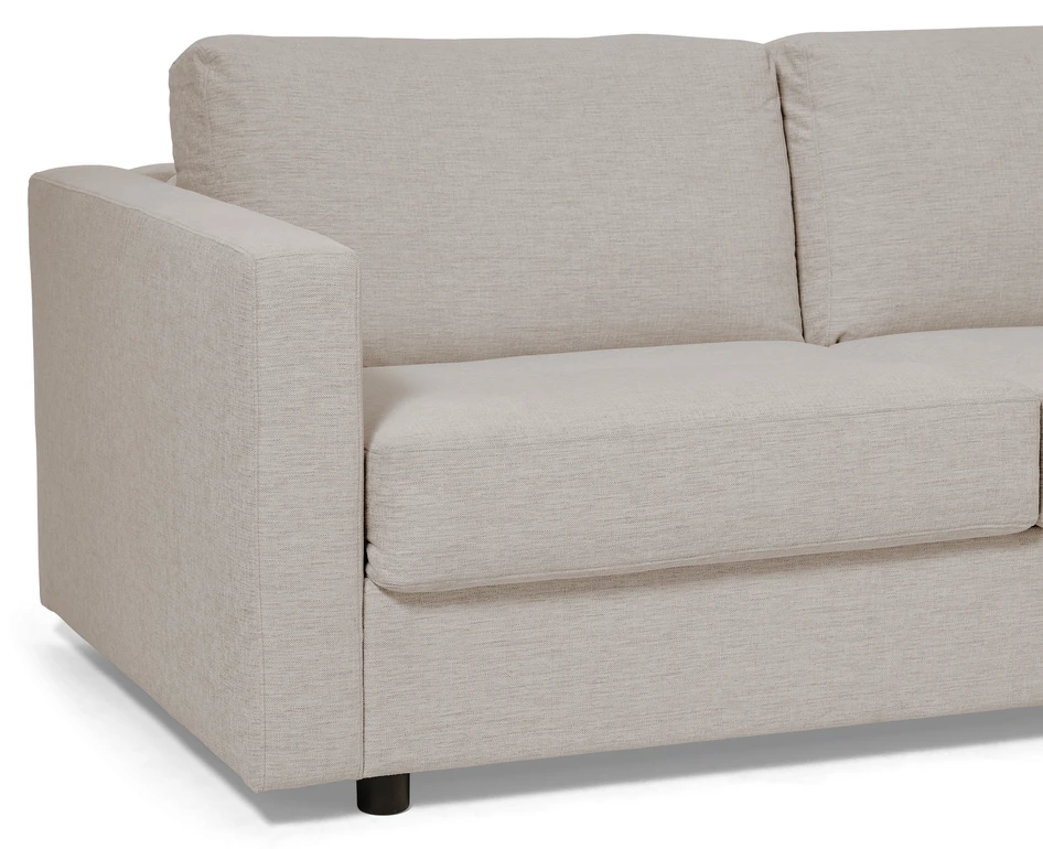 Lindö Pocket - Bäddsoffa 2,5-sits med schäslong, vändbar - Vit