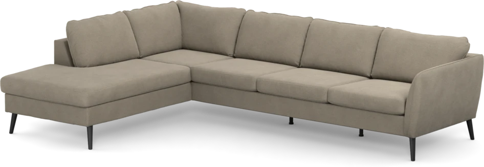 County - 3-sits soffa med divan vänster - Beige