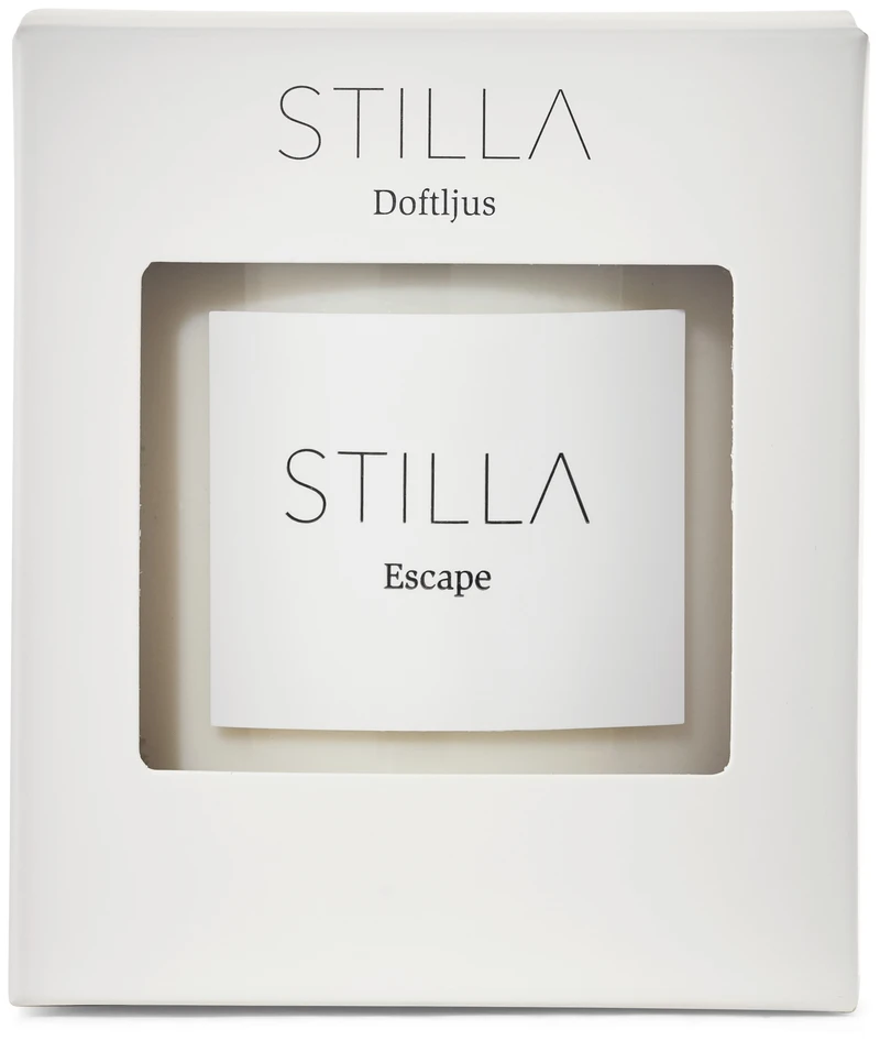 Stilla - Doftljus, Escape, brinntid 45 h, 300 gr - Vit