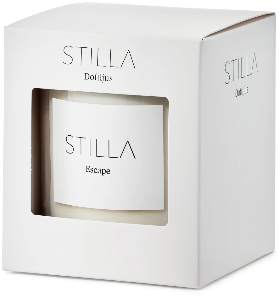 Stilla - Doftljus, Escape, brinntid 45 h, 300 gr - Vit