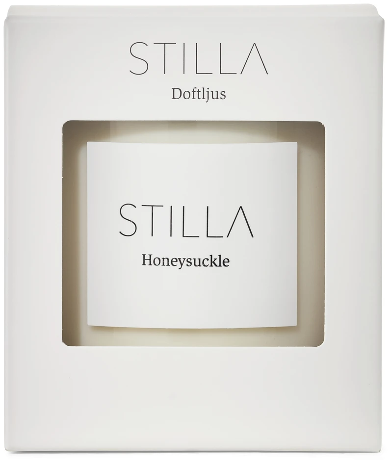 Stilla - Doftljus, Honeysuckle, brinntid 45 h, 300 gr - Vit