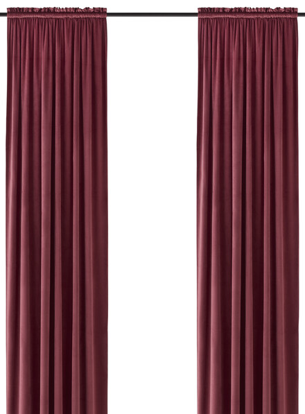 Gabrielle  - Gardin, 135x250 cm, 2-pack - Röd