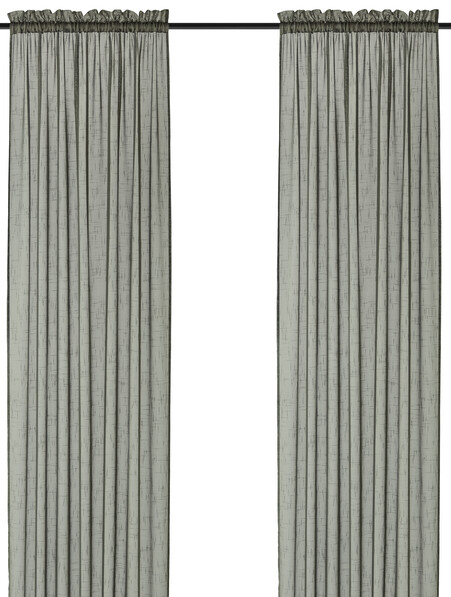 Cecilia - Gardin, 135x250 cm, 2-pack - Grön