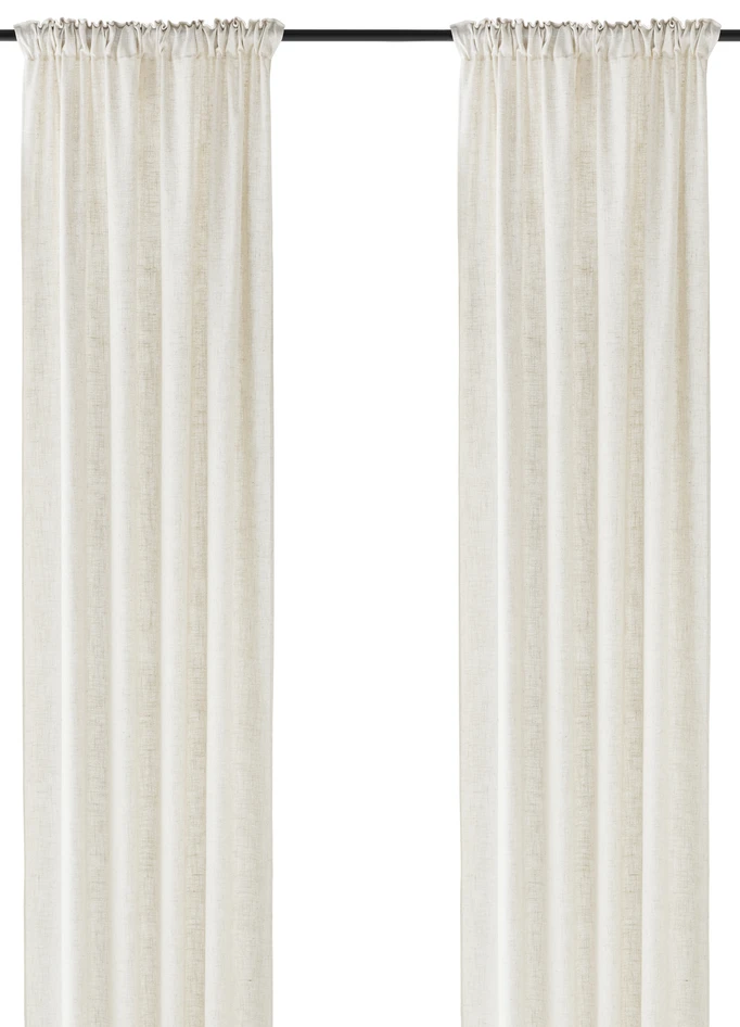 Linnelle - Gardin, 2-pack, 140x250 cm - Beige