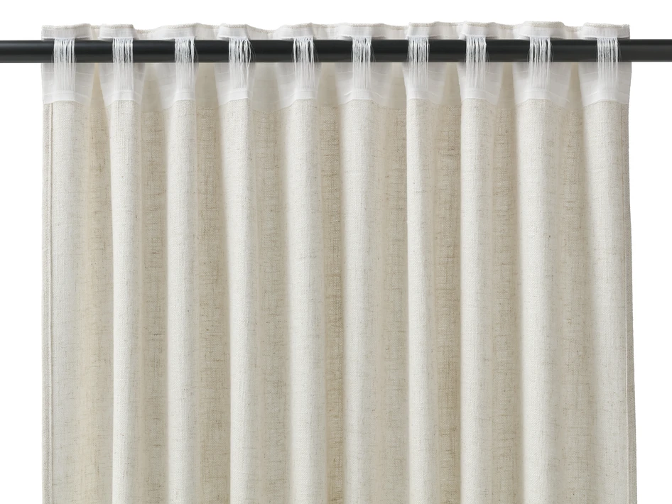 Linnelle - Gardin, 2-pack, 140x250 cm - Beige
