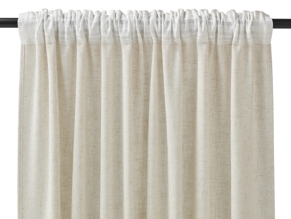Linnelle - Gardin, 2-pack, 140x250 cm - Beige