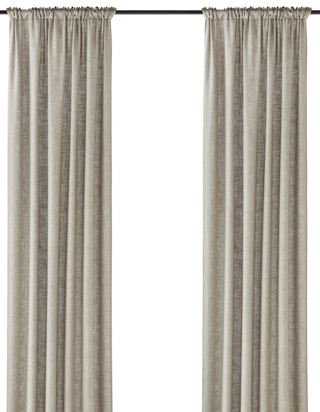 Linnelle - Gardin, 140x250 cm, 2-pack - Beige