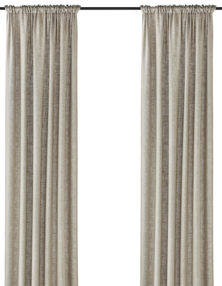 Linnelle - Gardin, 2-pack, 140x250 cm - Beige